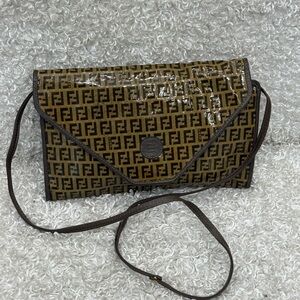 Fendi Crossbody Bag Pochette Shoulder Bag Brown
